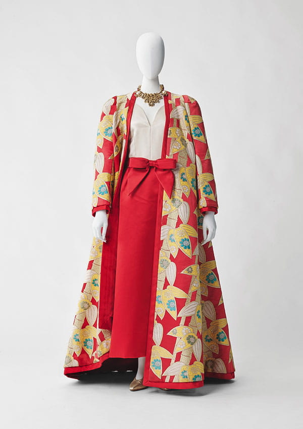 森英恵《イヴニングアンサンブル（コート、ドレス）》1968年 ハナヱ・モリ