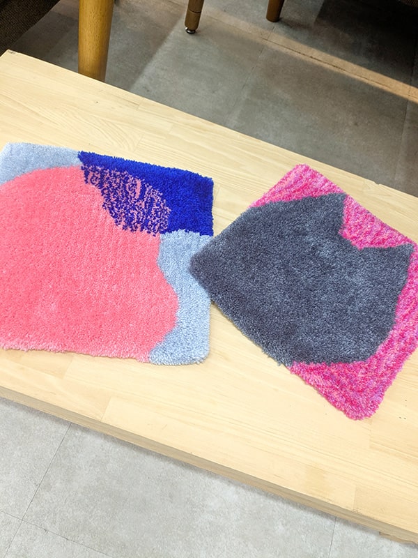 タフティングでオリジナルミラー作り体験