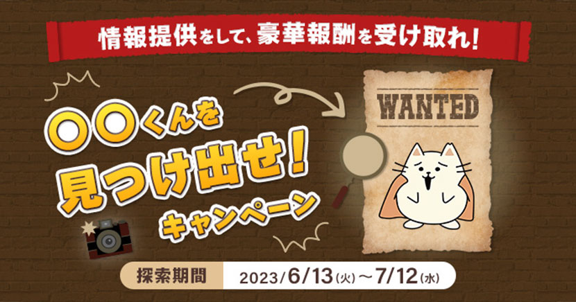 ○○くんを見つけ出せ！キャンペーン 