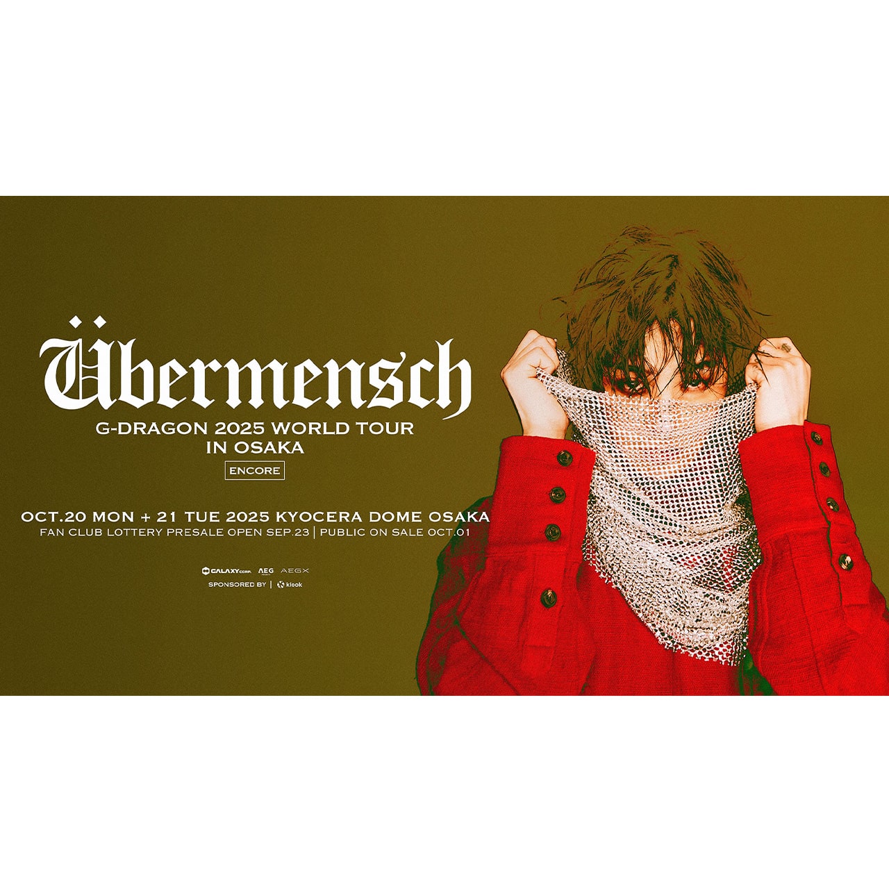 G-DRAGON 2025 WORLD TOUR ローブ G-DRAGON 2025 WORLD TOUR ローブ G-DRAGON [Übermensch 2025