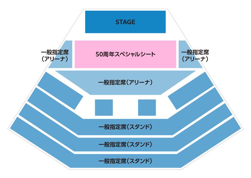 LAWSON 50th Anniversary presents Special LIVE ～ 櫻坂46 / 日向坂46 席割図