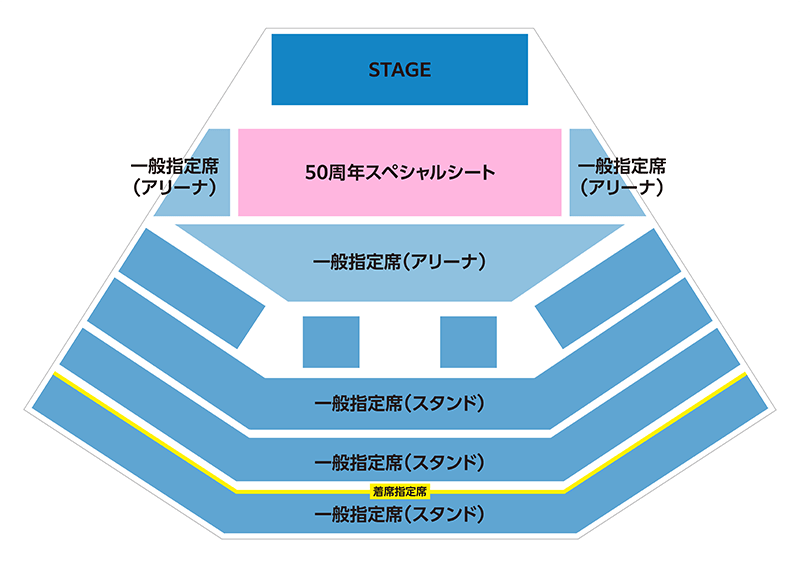 LAWSON 50th Anniversary presents Special LIVE ～ 櫻坂46 / 日向坂46 席割図