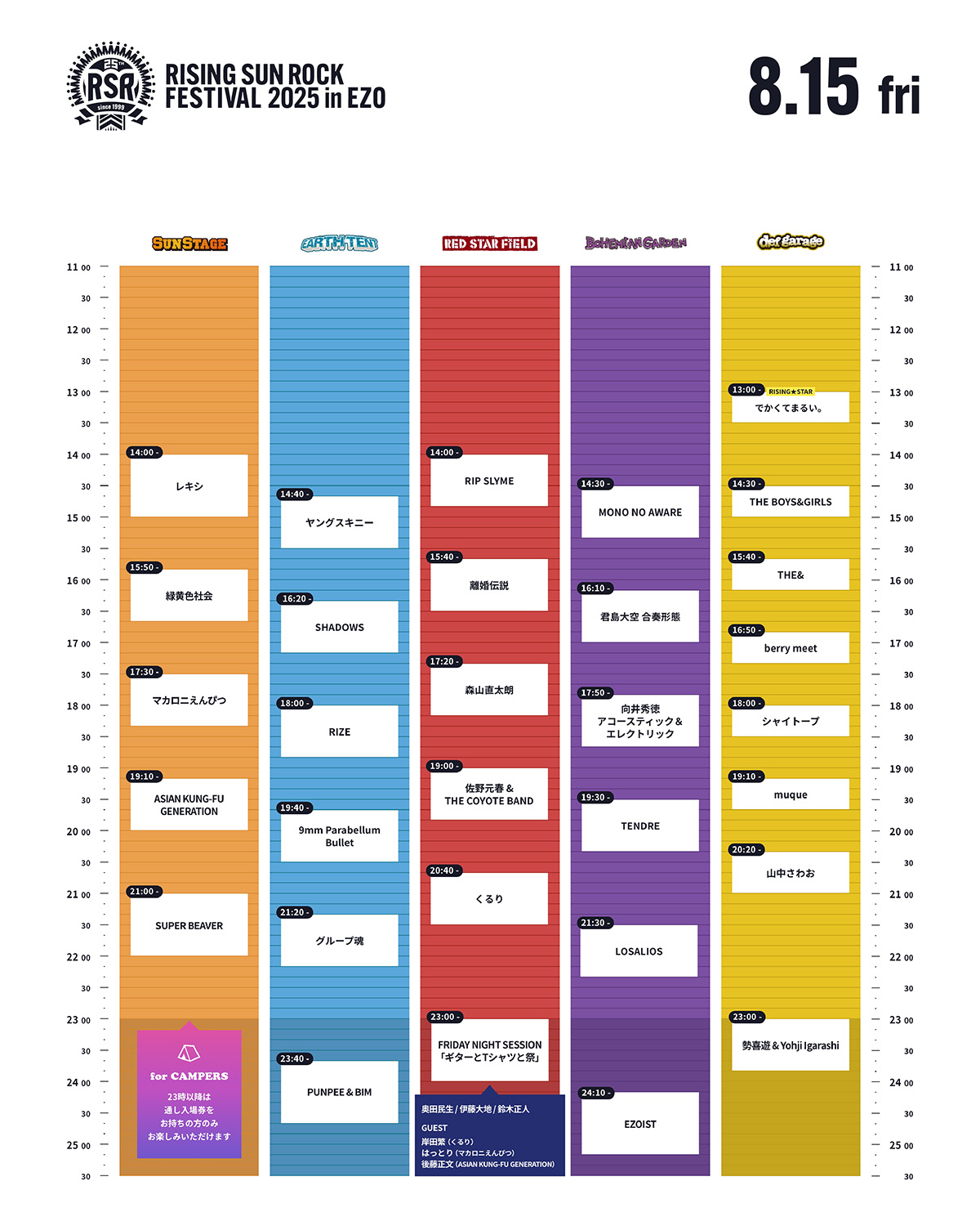 ライジングサン通し券2枚組 RISING SUN ROCK FESTIVAL 通し入場券 2枚