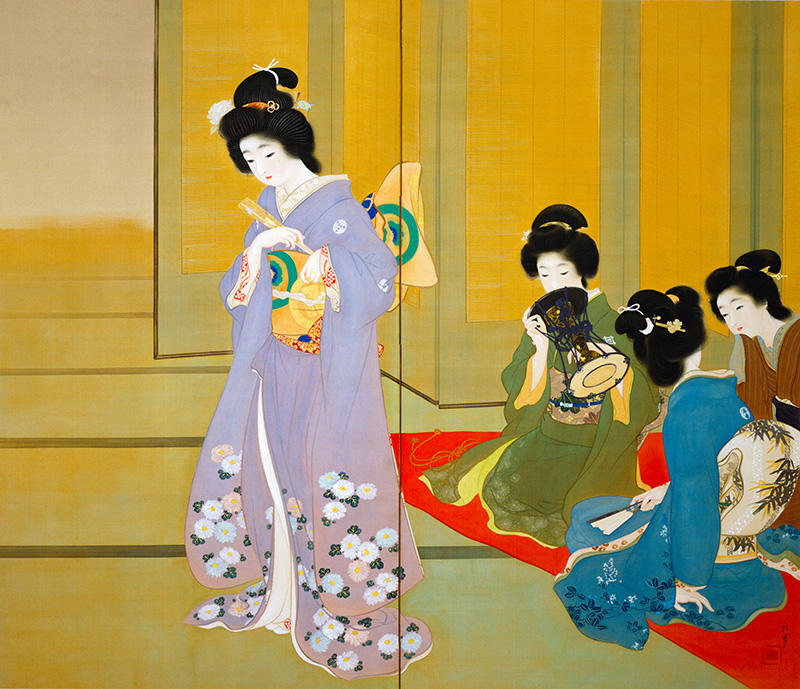 上村松園 〈舞仕度〉 大正3年 【前期展示作品】