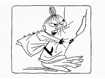 トーベ・ヤンソン ≪「ムーミン谷の夏まつり」挿絵≫ 1954年　インク・紙　ムーミン美術館