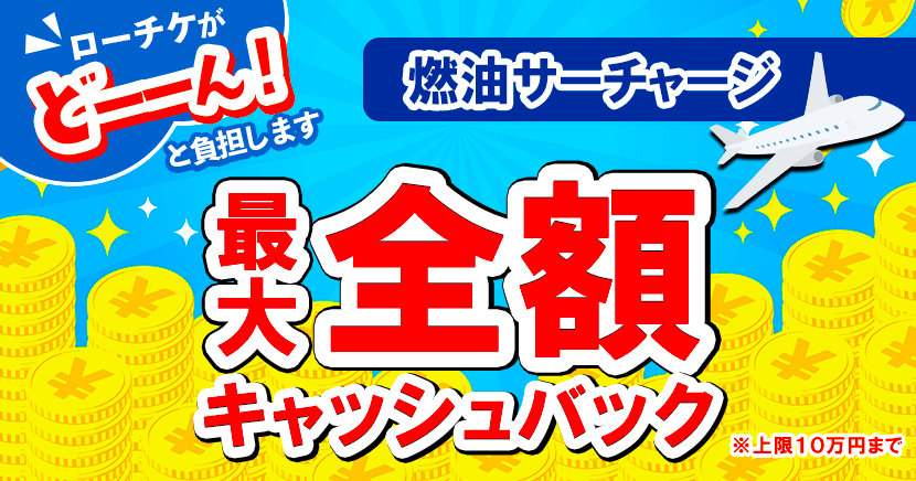燃油サーチャージキャッシュバックキャンペーン