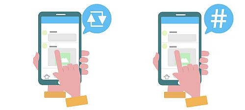 引用RPでハッシュタグ投稿