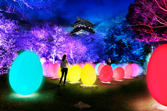 チームラボ 広島城 光の祭