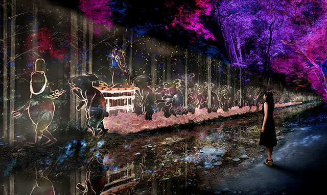 チームラボ 下鴨神社糺の森の光の祭