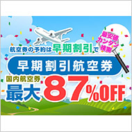 国内航空券は早期購入割引がおトク！